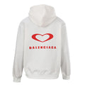 Balenciaga Large-Scale Logo Print Cotton Jersey Hoodie