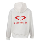 Balenciaga Large-Scale Logo Print Cotton Jersey Hoodie