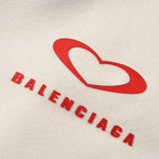 Balenciaga Large-Scale Logo Print Cotton Jersey Hoodie
