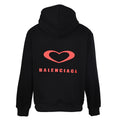 Balenciaga Large-Scale Logo Print Cotton Jersey Hoodie