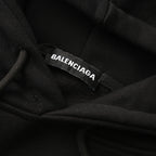 Balenciaga Large-Scale Logo Print Cotton Jersey Hoodie