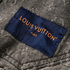 Louis Vuitton All-Over Monogram Jacquard Zip-Up Hooded Denim Jacket