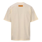 Louis Vuitton Short-Sleeve T-Shirt with Small Blue Floral Embroidered Lettering