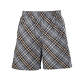 BURBERRY Grey-Green Twill Check Shorts