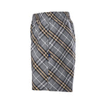 BURBERRY Grey-Green Twill Check Shorts