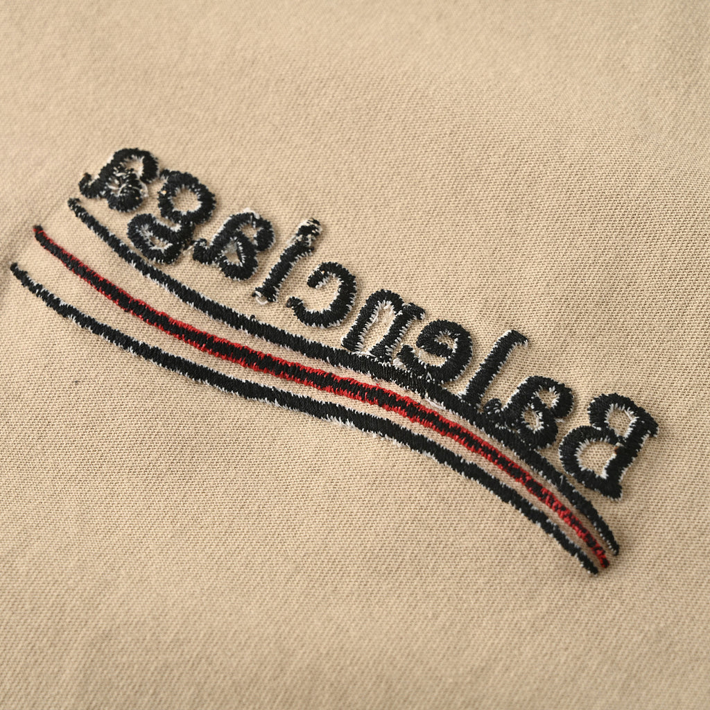 BALENCIAGA Reversible Double-Sided "Cola" Embroidered Short-Sleeve T-Shirt