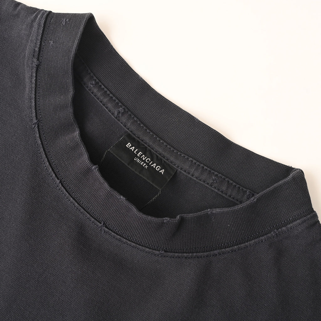 Balenciaga Designer Glitter-Print Short-Sleeve T-Shirt