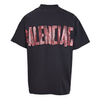 Balenciaga (BLCG) Red Masking Tape-Lettering Short-Sleeve T-Shirt