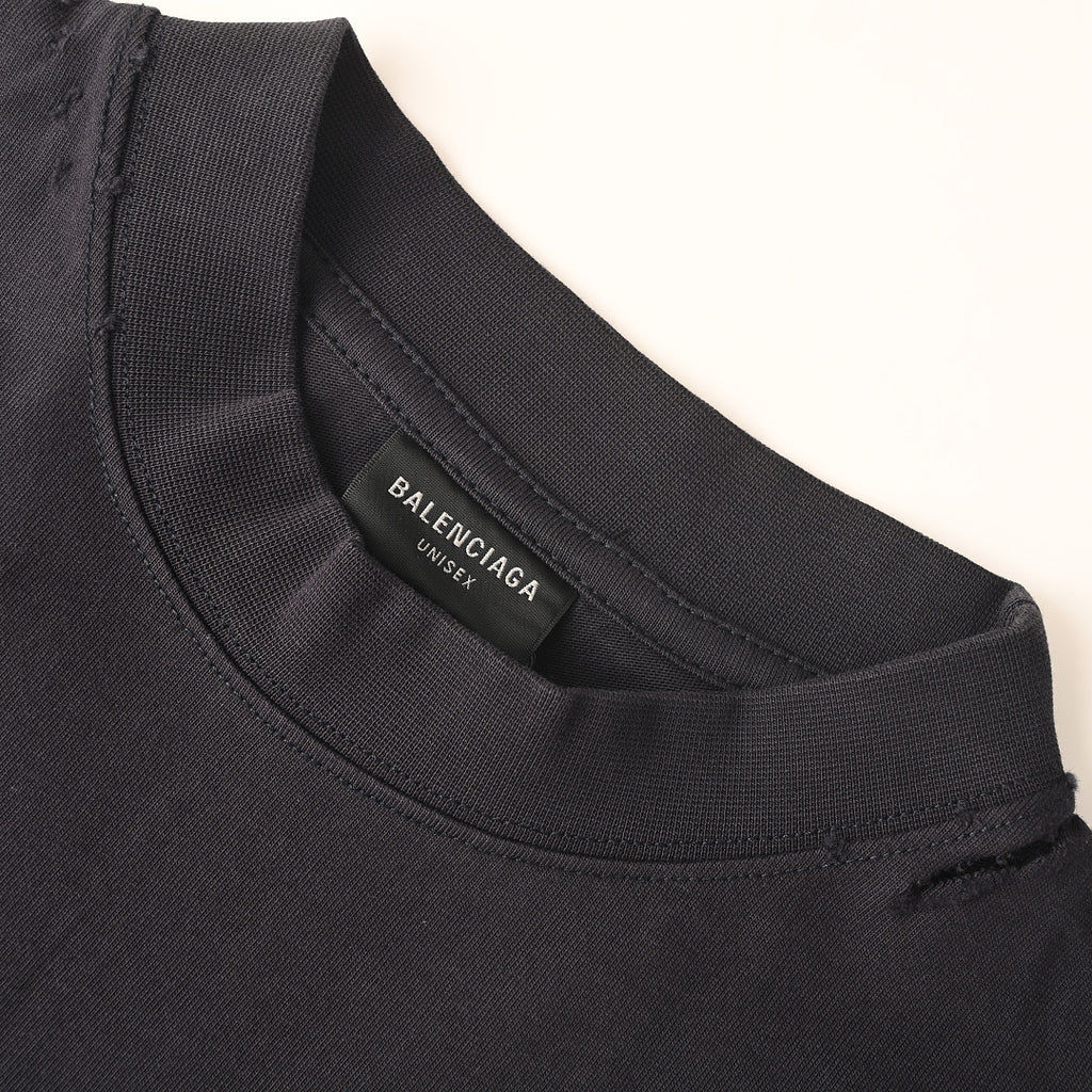 Balenciaga (BLCG) Red Masking Tape-Lettering Short-Sleeve T-Shirt