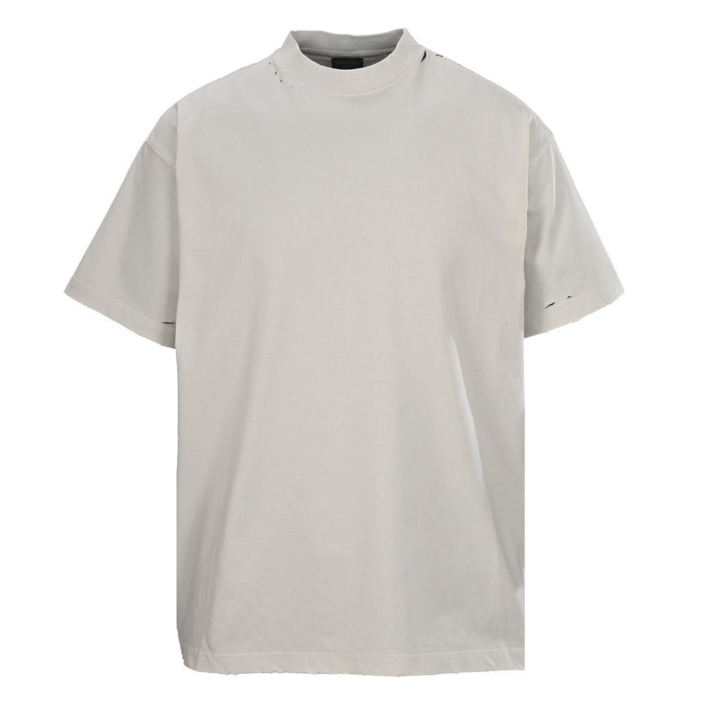 Balenciaga (BLCG) Red Masking Tape-Lettering Short-Sleeve T-Shirt