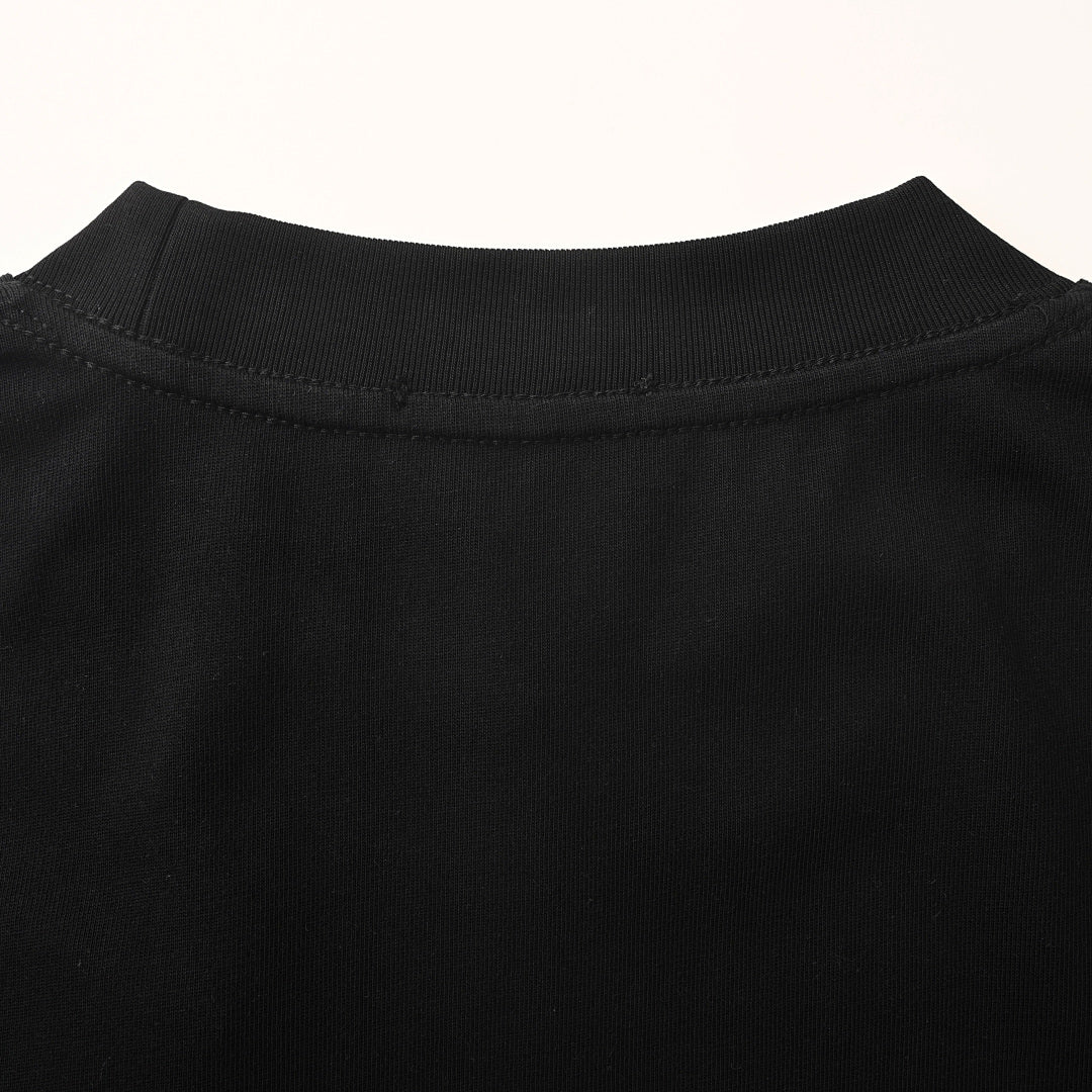 DIOR 3D Sketch-Style Letter Embroidery Short-Sleeve T-Shirt