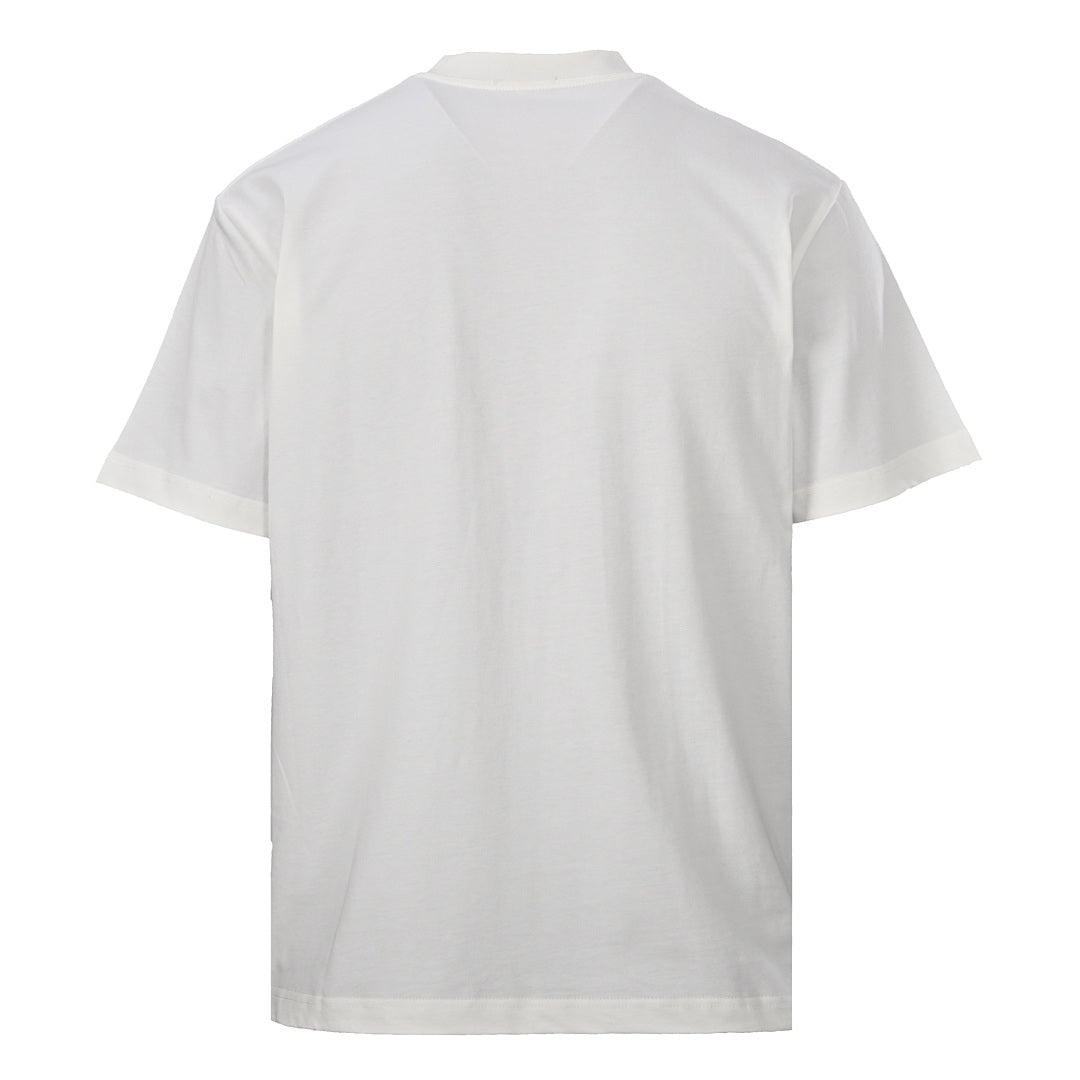 DIOR 3D Sketch-Style Letter Embroidery Short-Sleeve T-Shirt