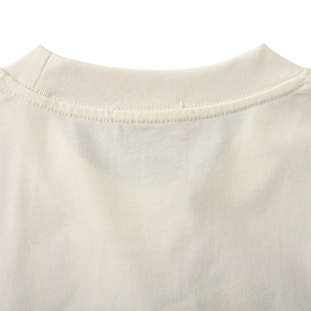 DIOR 3D Sketch-Style Letter Embroidery Short-Sleeve T-Shirt