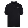 PRADA Embroidered Logo Short-Sleeve Knit Polo Shirt