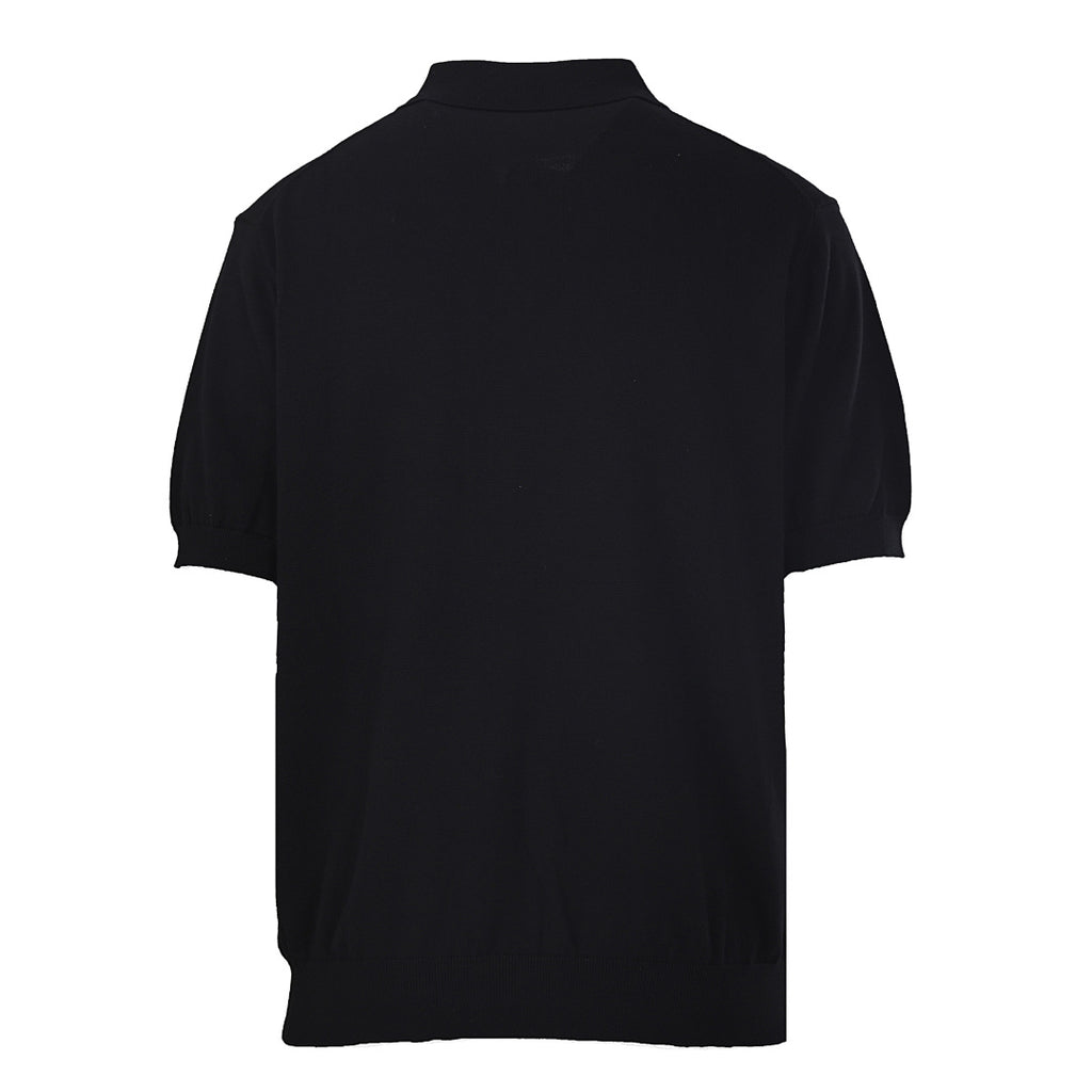 PRADA Embroidered Logo Short-Sleeve Knit Polo Shirt