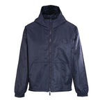 Louis Vuitton Reversible Windbreaker Jacket featuring Leather Logo Patch and Tonal Jacquard Pattern