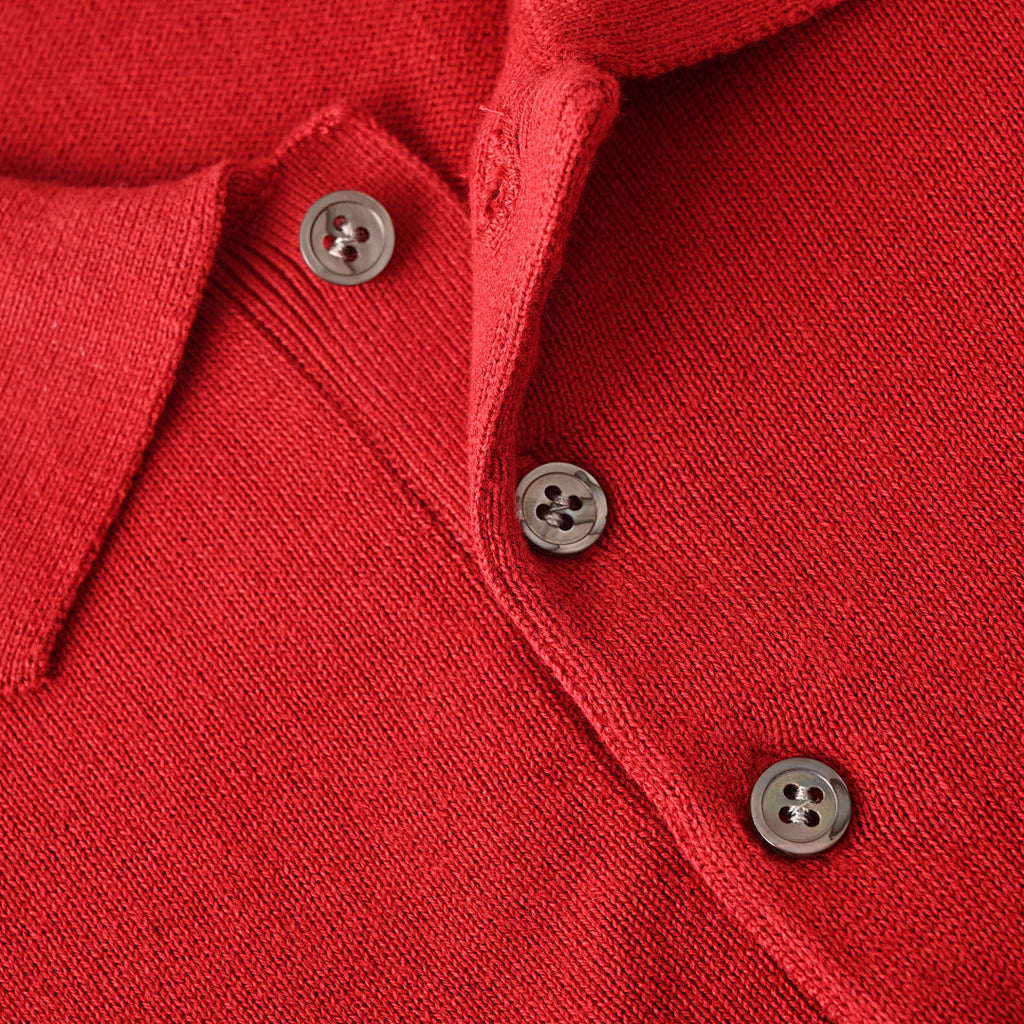 PRADA Embroidered Logo Knitted Polo Shirt