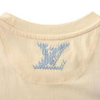 Louis Vuitton Blue Short-Sleeve T-Shirt with Knitted Embroidery