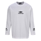 Balenciaga Large-Scale Logo Print Cotton Jersey Hoodie