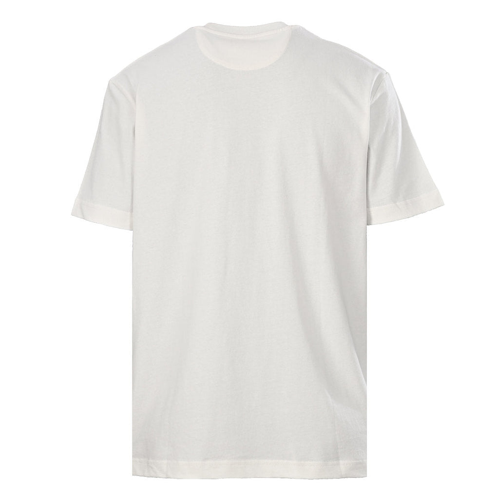 Fendi Roma Karligraphy Rose Gold Sequin Script T-Shirt — Off-White