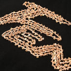 Fendi Roma Karligraphy Rose Gold Sequin Script T-Shirt — Off-Black
