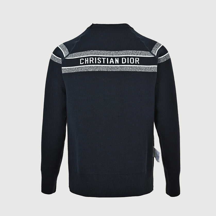 Dior Oblique Jacquard Cashmere Reversible Crewneck Sweater