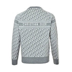 Dior Oblique Jacquard Cashmere Reversible Crewneck Sweater