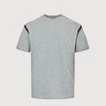 Gucci 2026 Web Stripe Shoulder Tape T-Shirt — Grey Marl | Made in Italy