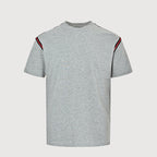 Gucci 2026 Web Stripe Shoulder Tape T-Shirt — Grey Marl | Made in Italy