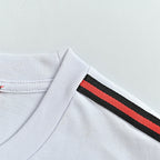 Gucci 2026 Web Stripe Shoulder Tape T-Shirt — White | Made in Italy