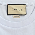 Gucci 2026 Web Stripe Shoulder Tape T-Shirt — White | Made in Italy