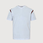 Gucci 2026 Web Stripe Shoulder Tape T-Shirt — White | Made in Italy
