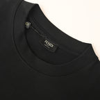 Fendi Roma Bag Bugs Eyes Appliqué T-Shirt — BLACK