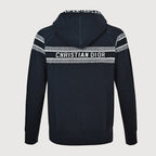 Dior Classic Monogram Reversible Wool-Cashmere Hooded Cardigan