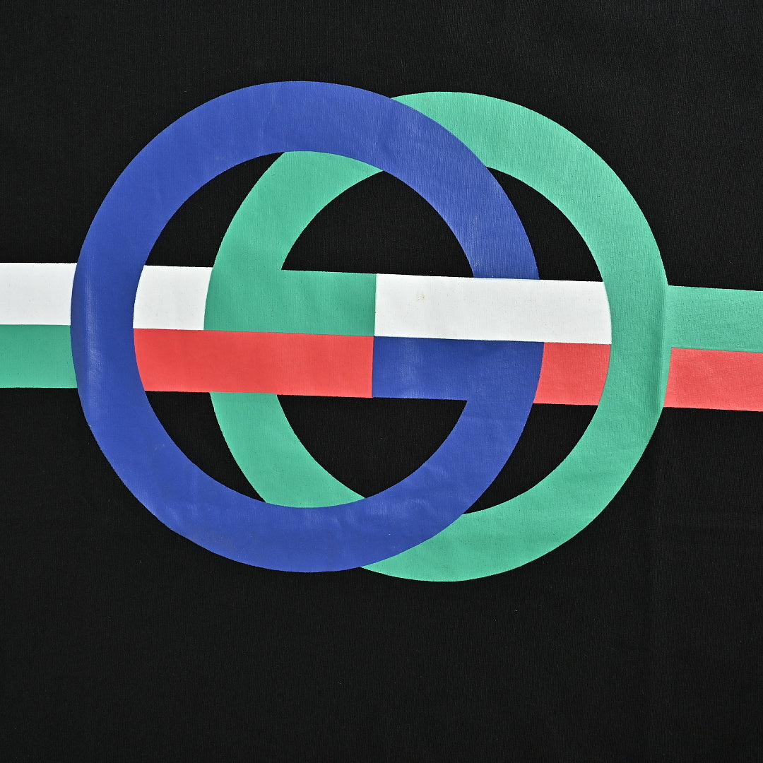 Gucci 2026 Interlocking GG Web Stripe T-Shirt — Black | Made in Italy