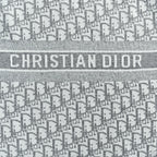 Dior Oblique Reversible Hooded Zip Jacket in Grey Cashmere Knit