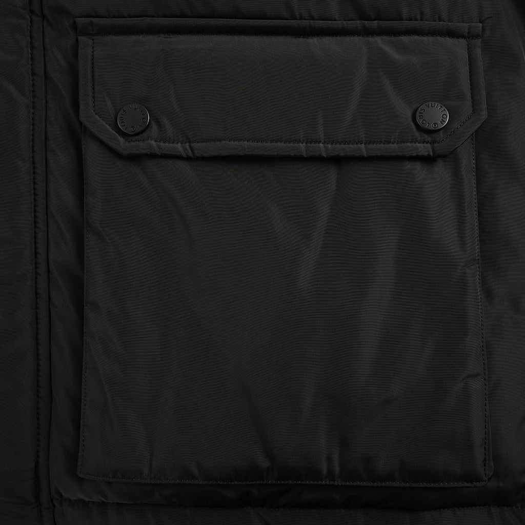 Louis Vuitton Monogram Patchwork Hooded Down Jacket