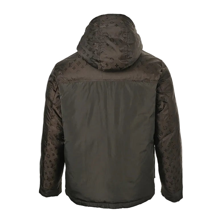 Louis Vuitton Monogram Patchwork Hooded Down Jacket