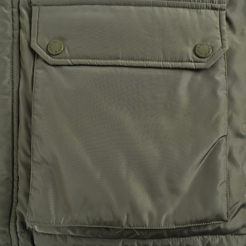 Louis Vuitton Monogram Patchwork Hooded Down Jacket
