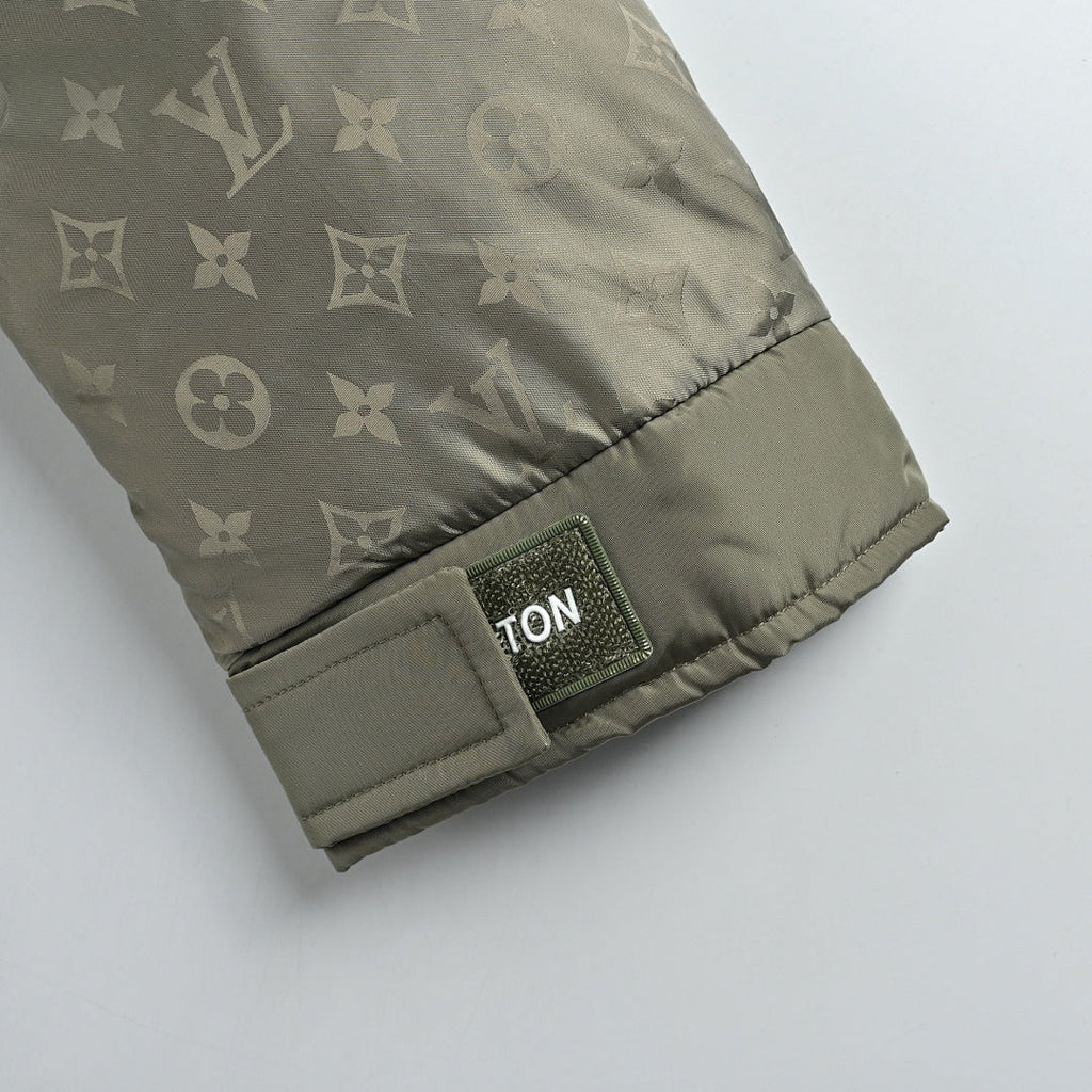 Louis Vuitton Monogram Patchwork Hooded Down Jacket