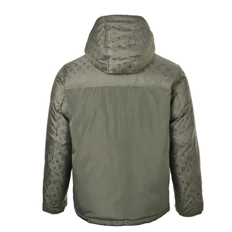 Louis Vuitton Monogram Patchwork Hooded Down Jacket