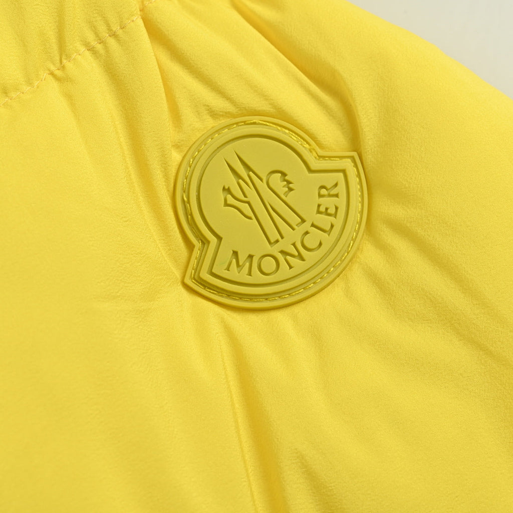 Moncler Stand Collar Solid Color Double Zipper Down Jacket