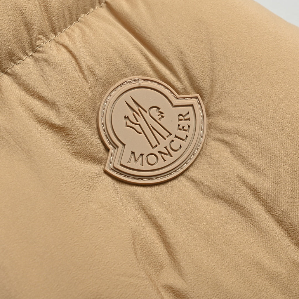 Moncler Stand Collar Solid Color Double Zipper Down Jacket