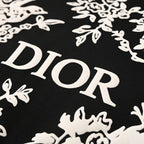DIOR Floral and Bird Silhouette Print Short-Sleeve T-Shirt