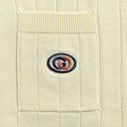 Gucci 2026 Web Stripe Knit Polo — Ivory | Made in Italy