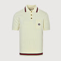 Gucci 2026 Web Stripe Knit Polo — Ivory | Made in Italy