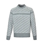 Dior Oblique Jacquard Cashmere Reversible Crewneck Sweater