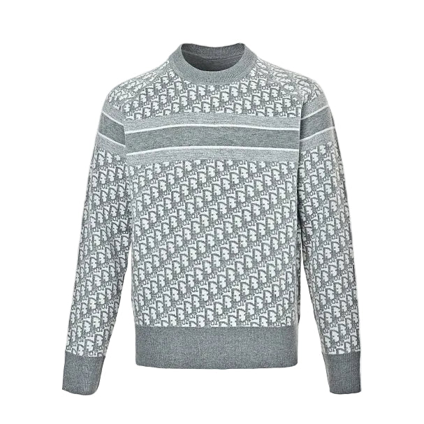 Dior Oblique Jacquard Cashmere Reversible Crewneck Sweater