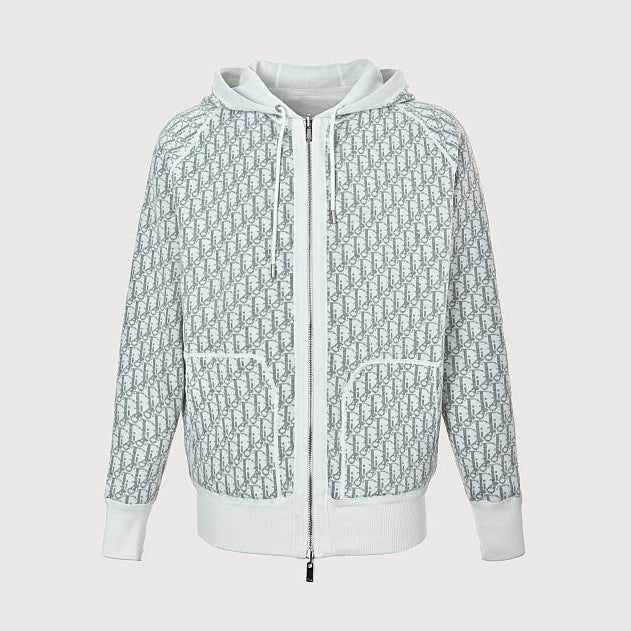 Dior 24FW Oblique Jacquard Cashmere Reversible Zip Jacket