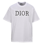 Dior Monogram Short-Sleeve T-Shirt with CD Letter Patch